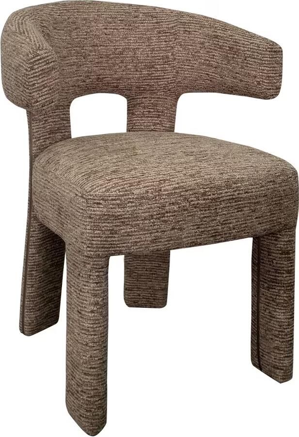 Richmond Interiors Richmond Eetkamerstoel Nerio Linear stof Mocca