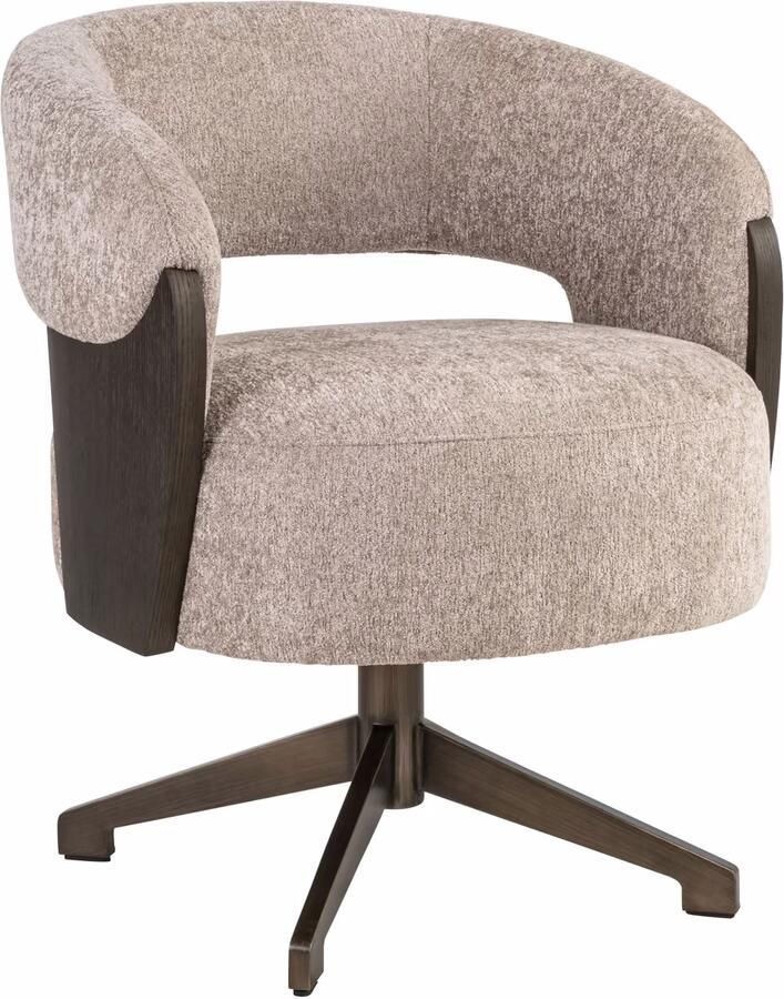 Richmond Interiors Richmond Eetkamerstoel Pollux Be Easy stof en eikenlook Sand