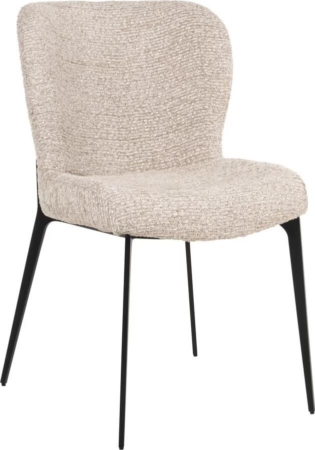 Richmond Interiors Richmond Eetkamerstoel Sergio Linear stof Naturel