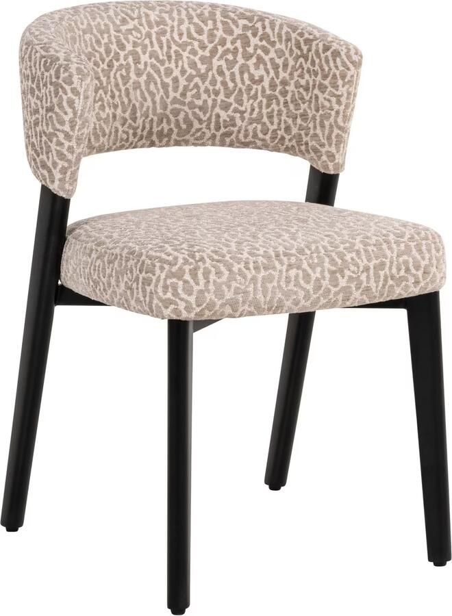 Richmond Interiors Richmond Eetkamerstoel Zeno Leopard stof Beige