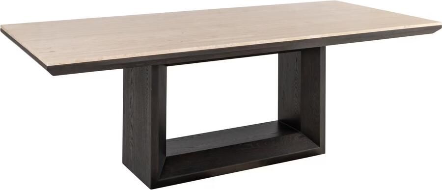 Richmond Interiors Richmond Eettafel Claremont Eiken en travertin 230 x 100cm Bruin