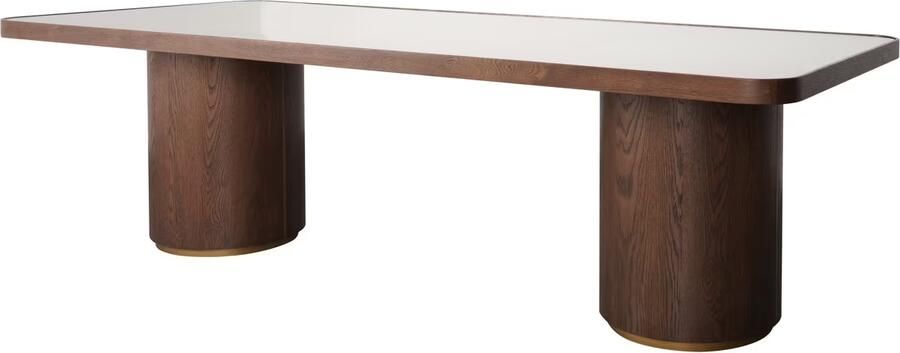 Richmond Interiors Richmond Eettafel Willox Linnen en eiken 235 x 100cm Bruin