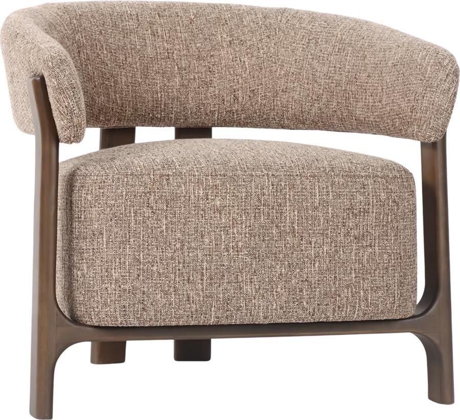 Richmond Interiors Richmond Fauteuil Dalara Tweed stof en beukenhout Bruin