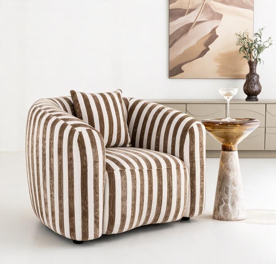 Richmond Interiors Richmond Fauteuil Luxandra Stripes Sand