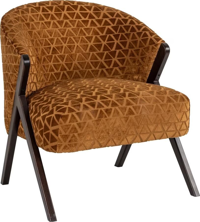 Richmond Interiors | Fauteuil Mia gold triangle | Zitmeubels woonkamer | Fauteuil