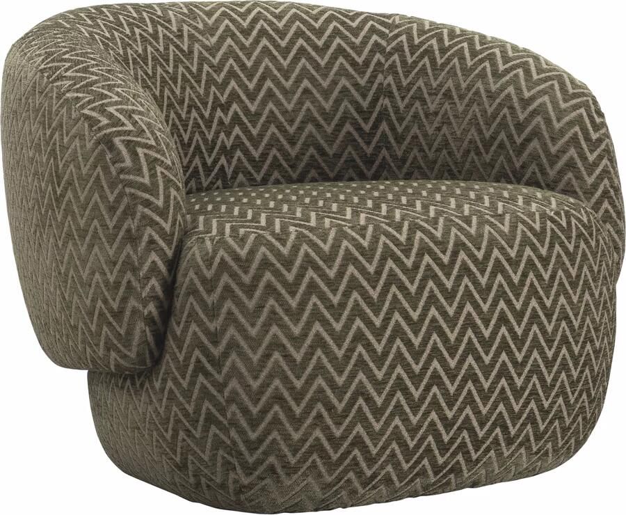 Richmond Interiors Richmond Fauteuil Milano Chevron stof Mosgroen