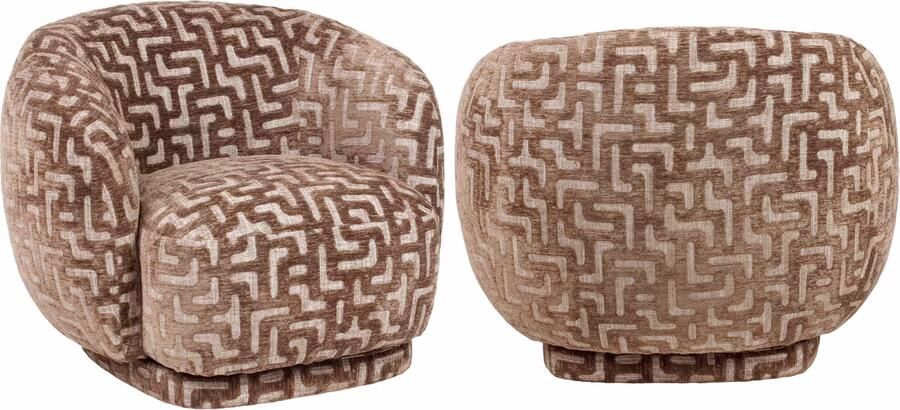 Richmond Interiors Richmond Fauteuil Negreslo Labyrinth Brown