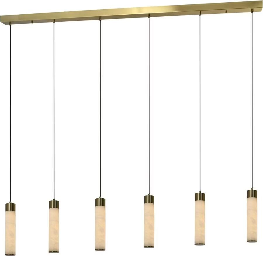 Richmond Interiors Richmond Hanglamp Elaris Albast 6-lamps Wit