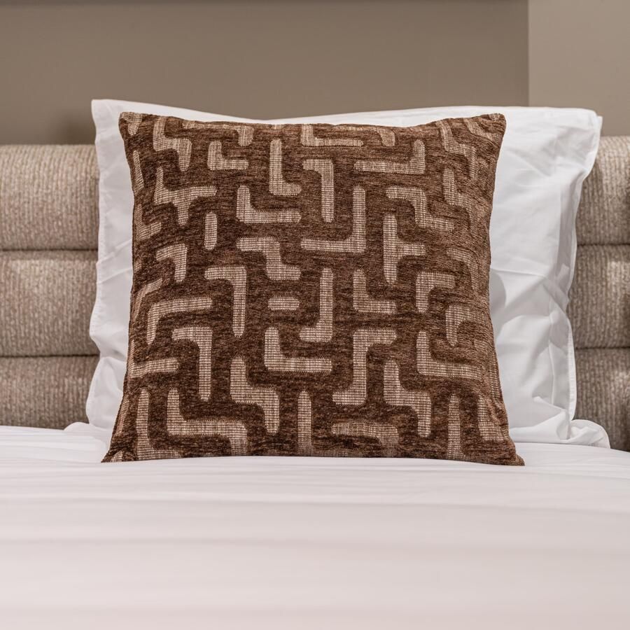 Richmond Interiors Richmond Kussen Ivy Labyrinth 50 x 50cm Brown