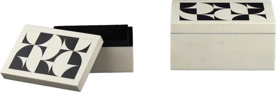 Richmond Interiors Richmond Opbergdoos Flake Set van 2 stuks White