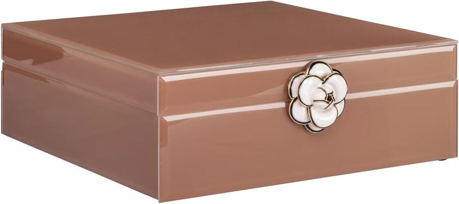 Richmond Interiors Richmond Opbergdoos Floral 24cm Bruin