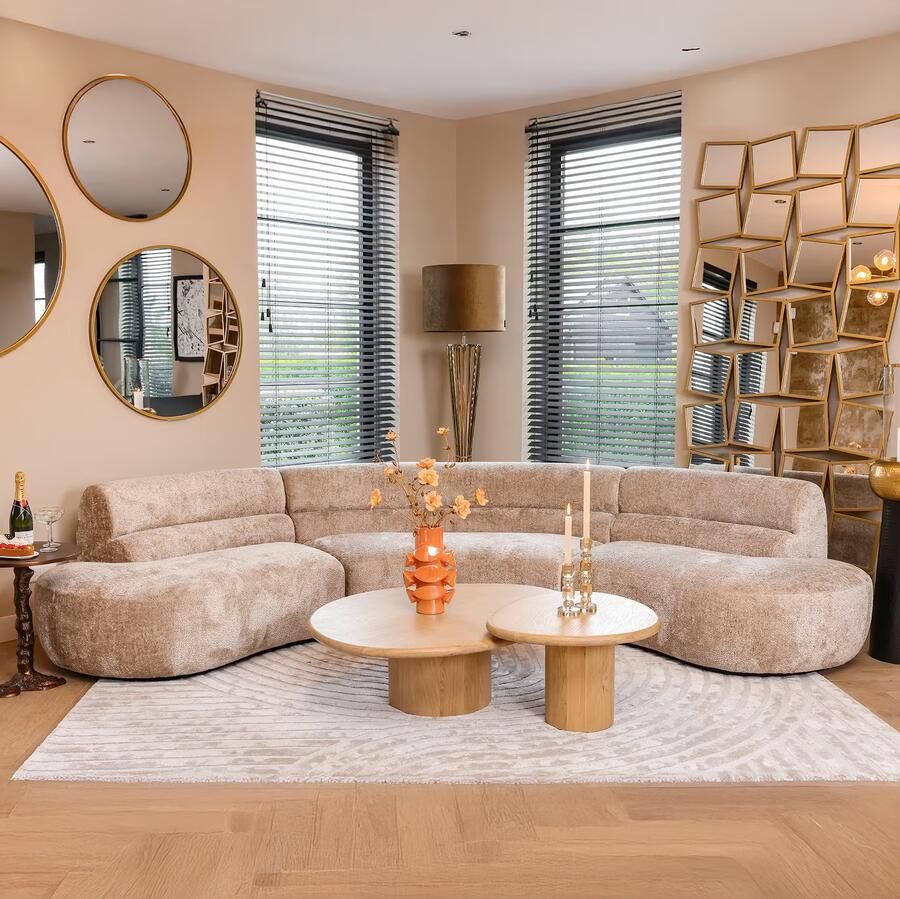 Richmond Interiors | Bank Colby ronde vorm sheep nature | Zitmeubels woonkamer | HoekbankModulaire banken