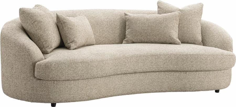 Richmond Interiors Richmond Organische Bank Morena 235cm Blockweave stof Crème