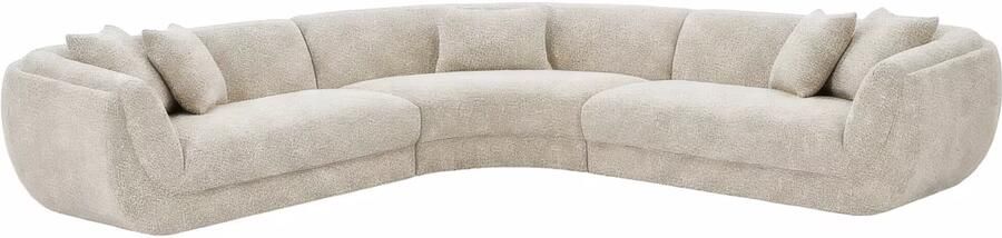 Richmond Interiors Richmond Organische Hoekbank Gianelle 310cm Chunky stof Natural