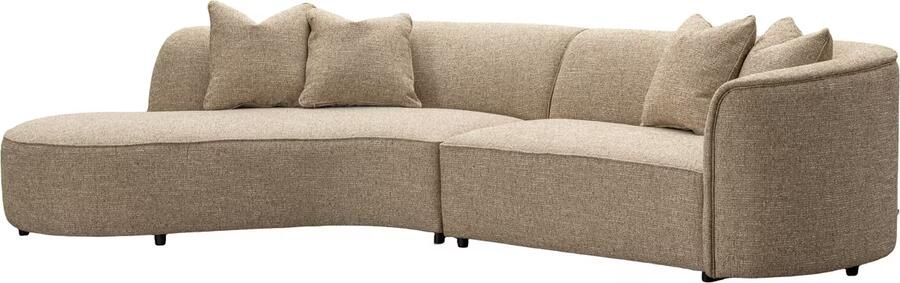 Richmond Interiors Richmond Organische Loungebank Romero Links 307cm Tweed Zand