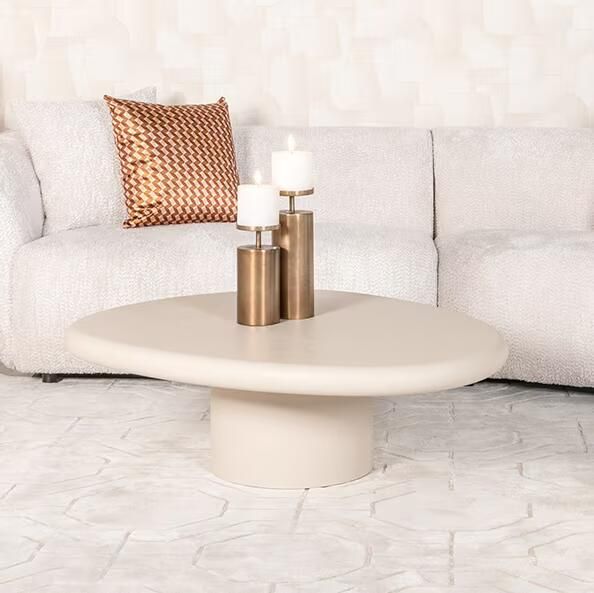 Richmond Interiors Richmond Organische Salontafel Clayton 107 x 89cm Beige Japandi