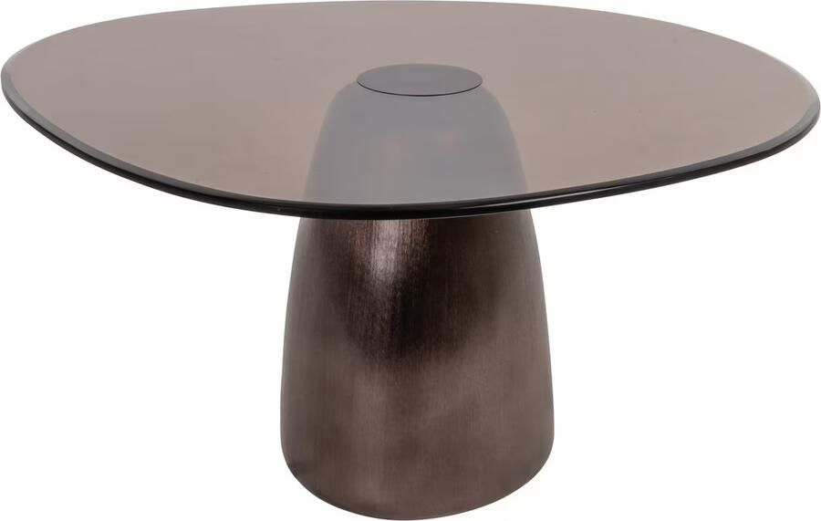 Richmond Interiors Richmond Organische Salontafel Hayden Glas 90 x 86cm Brons