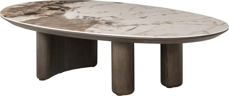 Richmond Interiors Richmond Organische Salontafel Langford Marmerlook 135 x 80cm Bruin