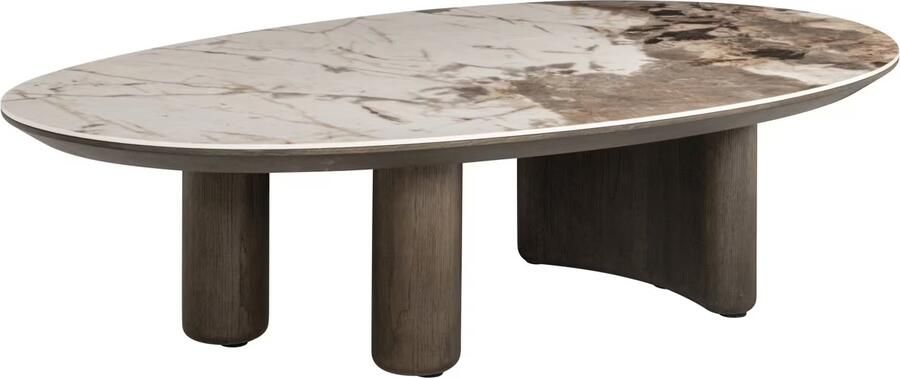 Richmond Interiors Richmond Organische Salontafel Langford Marmerlook 135 x 80cm Bruin