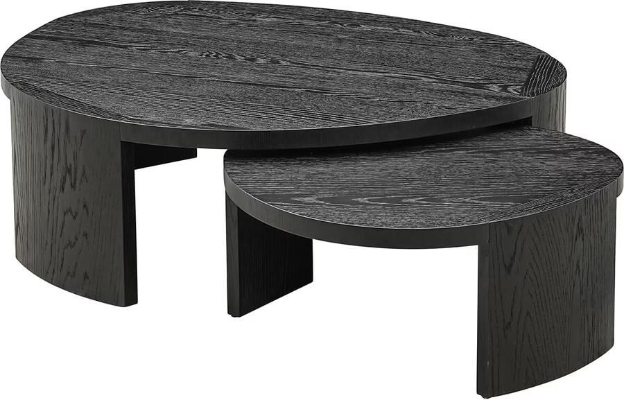 Richmond Interiors Richmond Organische Salontafel Navarino Set van 2 stuks 115 x 90cm Bruin