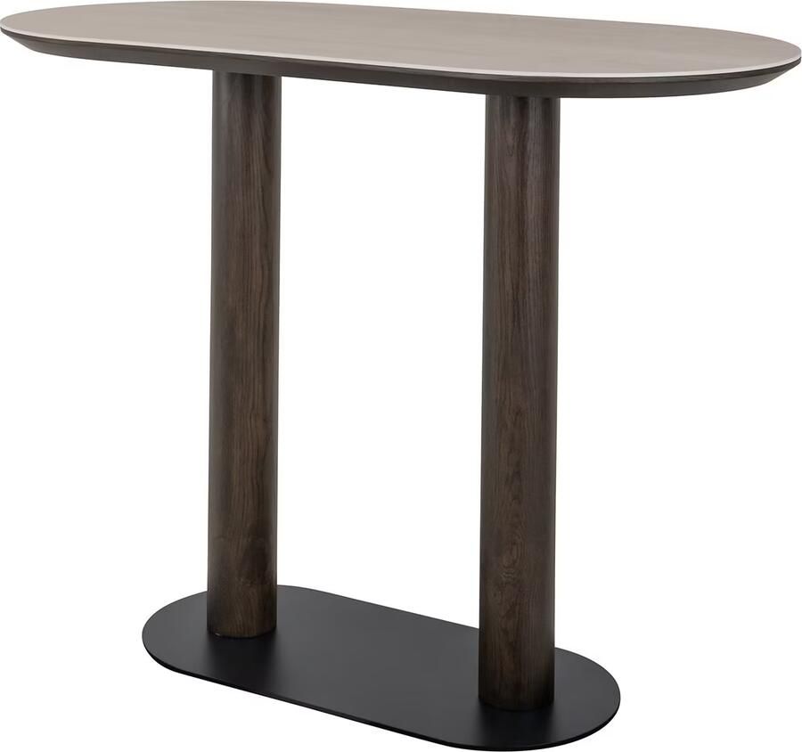 Richmond Interiors Richmond Ovale Bartafel Ritz Travertin en eiken 140 x 75cm Bruin