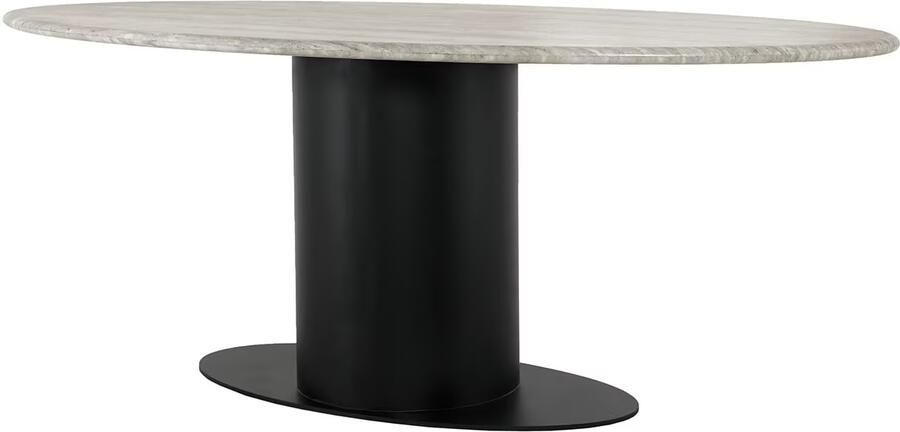 Richmond Interiors Richmond Ovale Eettafel Brodman Marmer 200 x 100cm Wit Ovaal