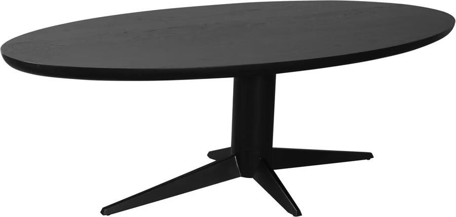 Richmond Interiors Richmond Ovale Eettafel Rayford Eikenhout 230 x 110cm Zwart