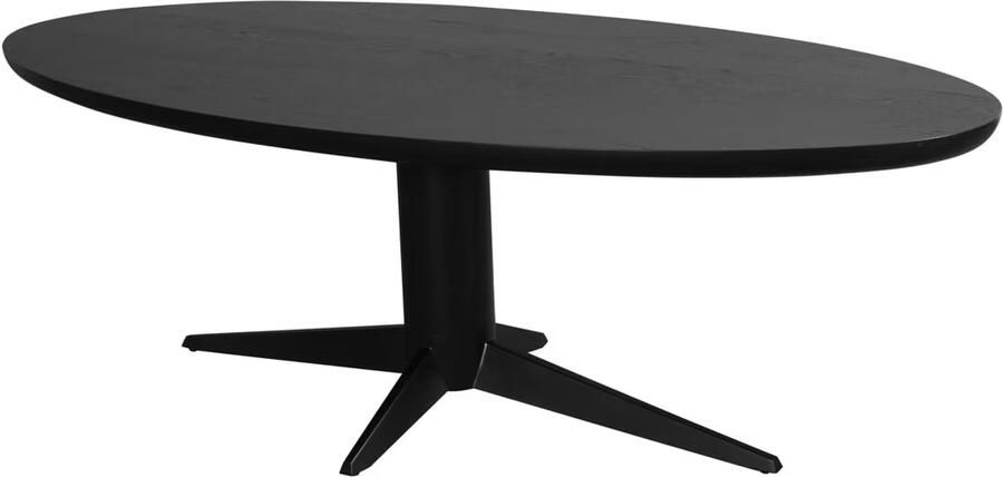Richmond Interiors Richmond Ovale Eettafel Rayford Eikenhout 230 x 110cm Zwart Ovaal