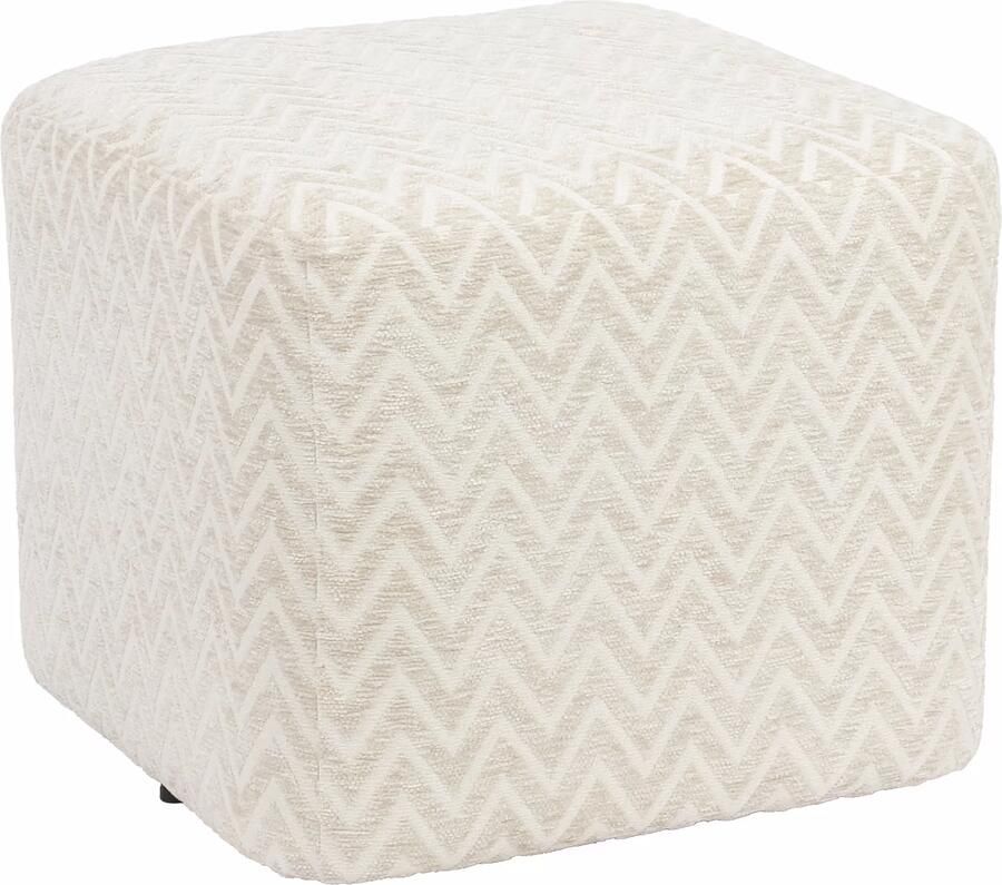 Richmond Interiors Richmond Poef Ciela chevron Beige 51cm