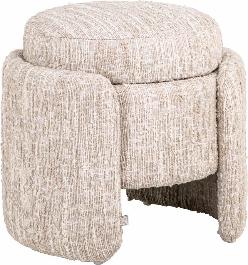 Richmond Interiors Richmond Poef Cupid Beige Angora 51cm
