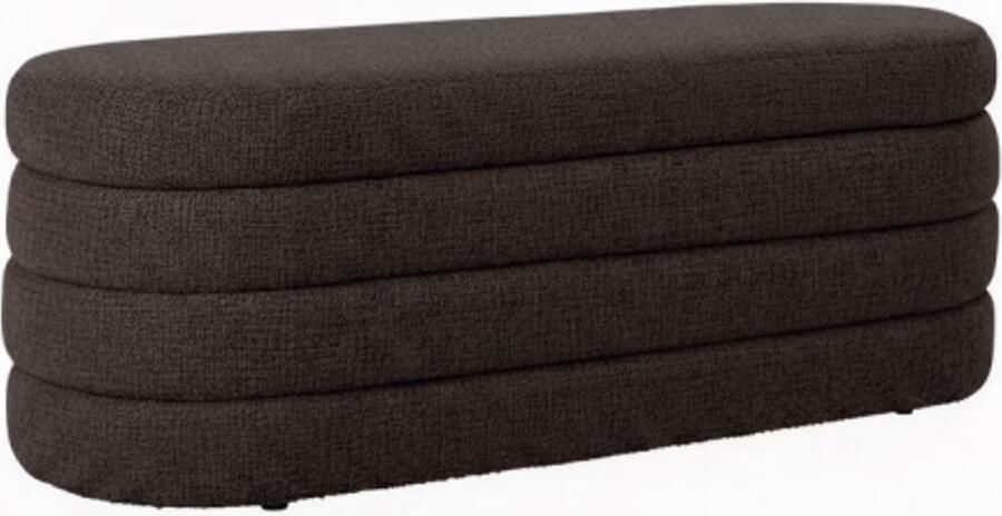 Richmond Interiors Richmond Poef & Voetenbank Camille 130 x 46cm Bruin