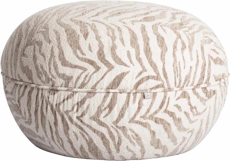 Richmond Interiors Richmond Poef Jace tiger Beige 64cm
