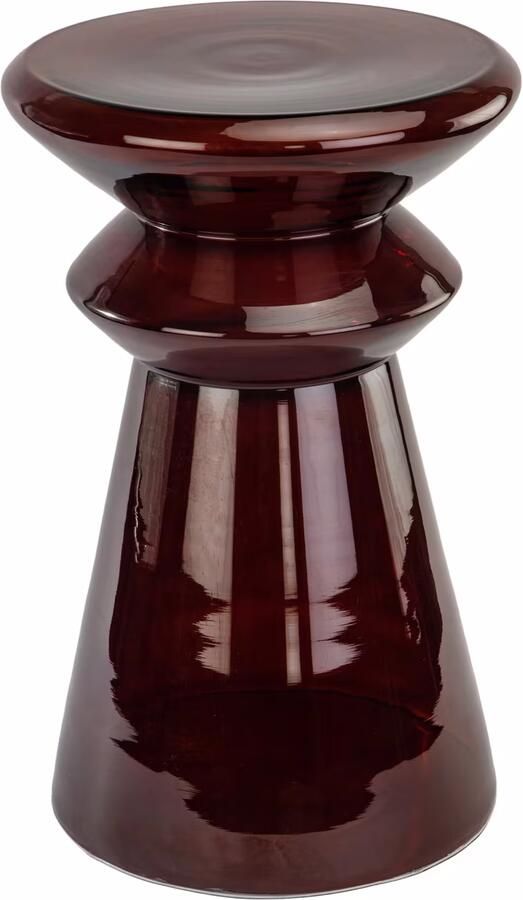 Richmond Interiors Richmond Ronde Bijzettafel Gordes Glas 33cm Brown