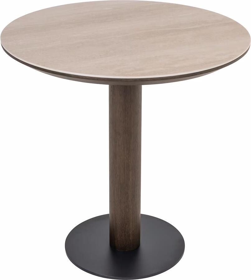 Richmond Interiors Richmond Ronde Bistrotafel Ritz Travertin 75cm Bruin