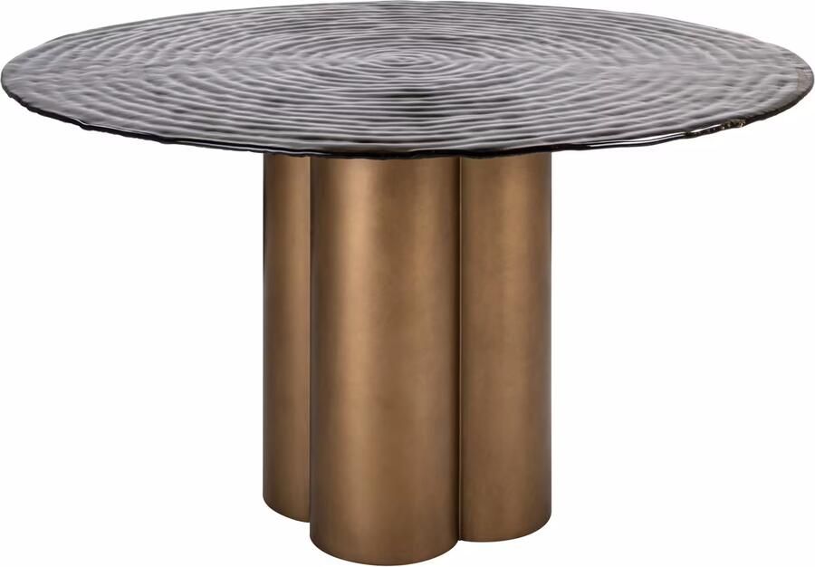 Richmond Interiors Richmond Ronde Eettafel Glastonburry Glas Ø135cm Gold Antique