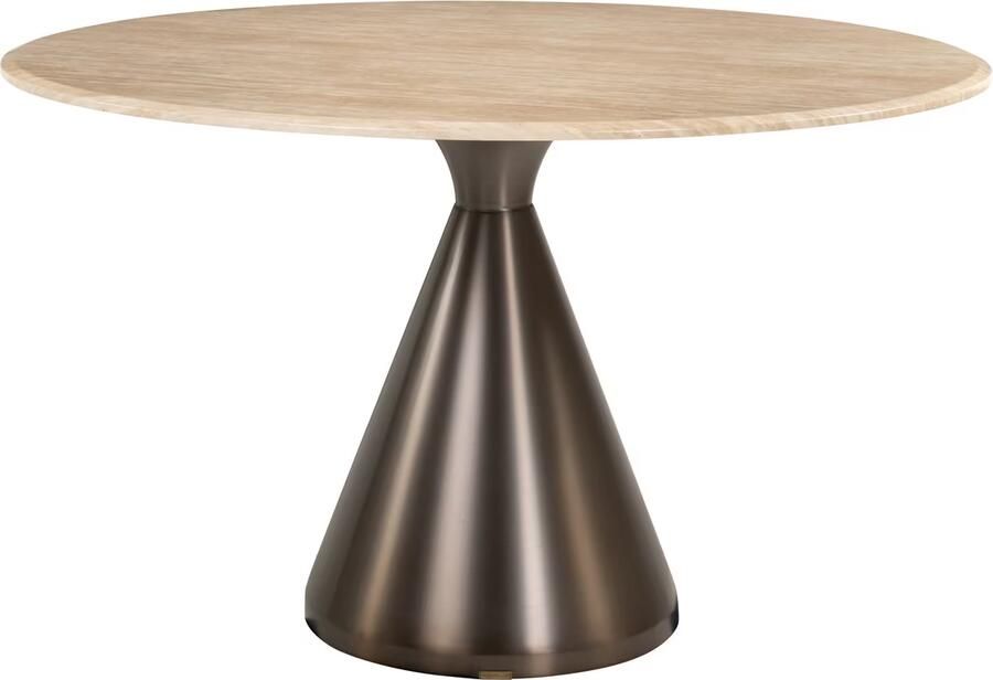 Richmond Interiors Richmond Ronde Eettafel Montgommery Marmerlook 130cm Beige