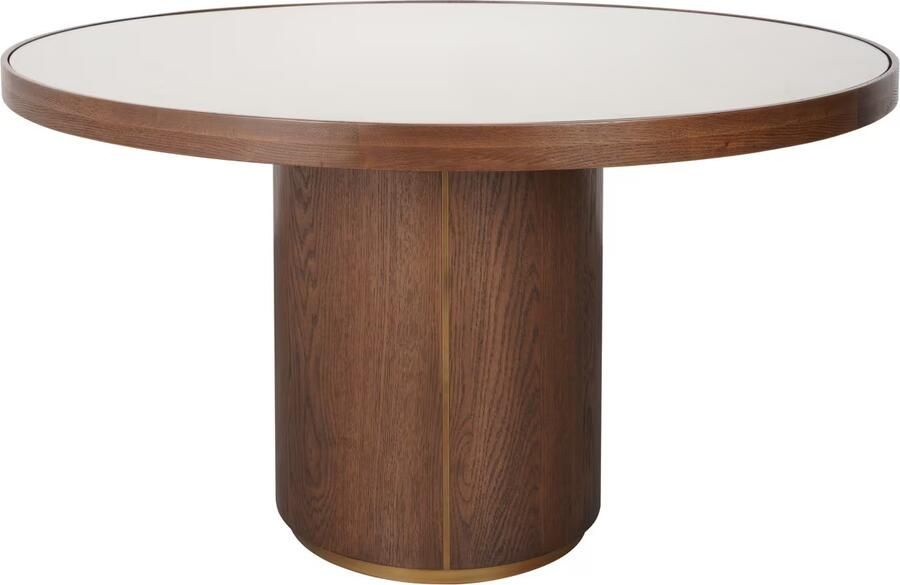 Richmond Interiors Richmond Ronde Eettafel Willox Linnen en eiken 130cm Bruin