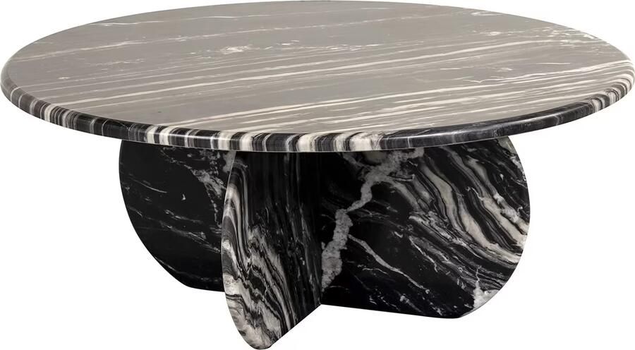 Richmond Interiors Richmond Ronde Salontafel Bancroft Marmer 90cm Zwart