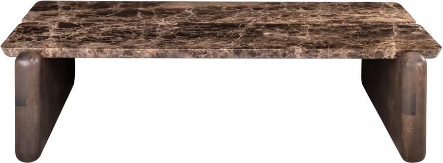 Richmond Interiors Richmond Salontafel Lagrasse Eiken en Marmer 120 x 70cm Dark Brown