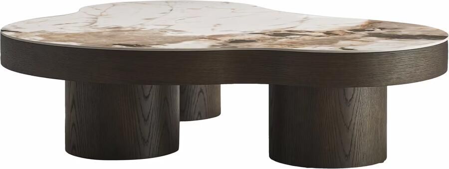Richmond Interiors Richmond Salontafel Langford Keramiek Bruin 140 x 100cm Organisch