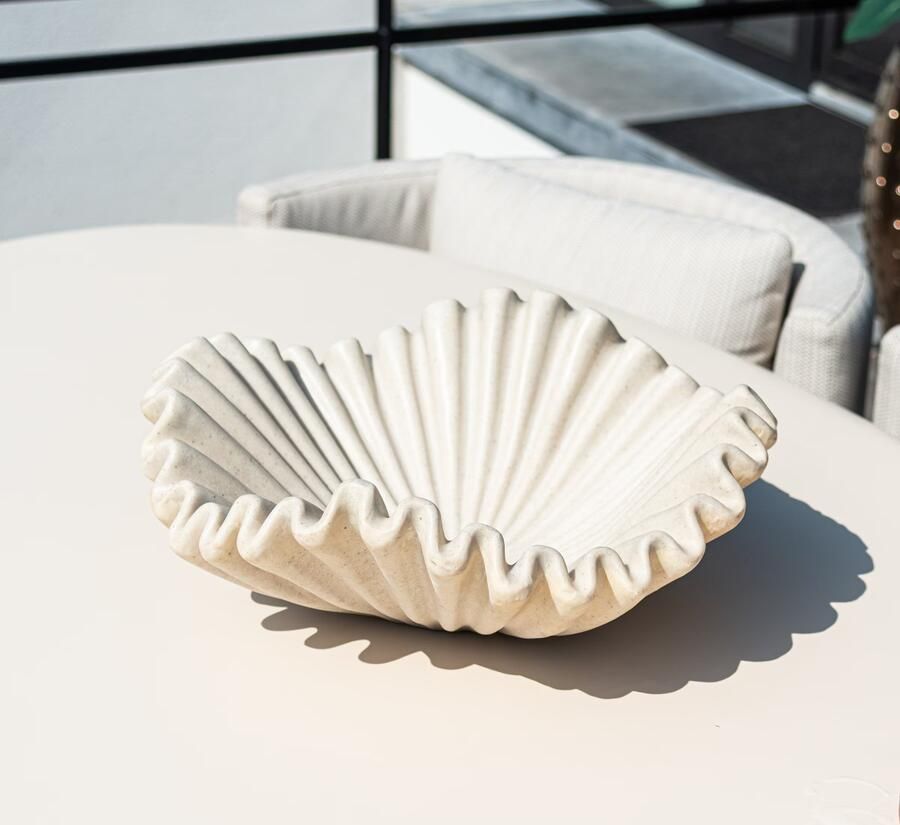 Richmond Interiors Richmond Schaal Sabah Resin 51cm Wit