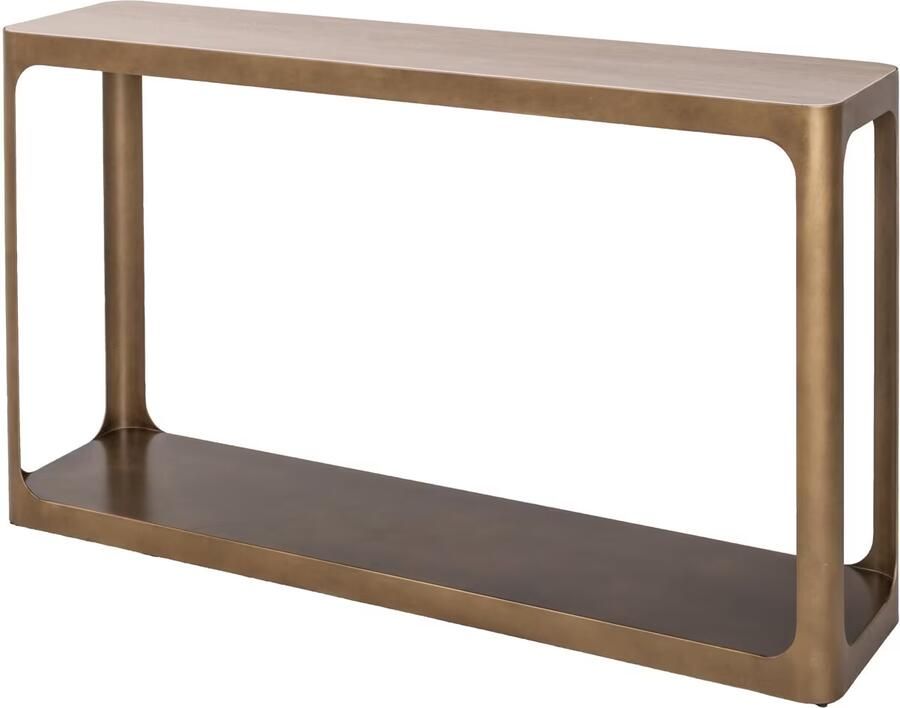 Richmond Interiors Richmond Sidetable Claridge Keramiek Glas en ijzer 140cm Zand