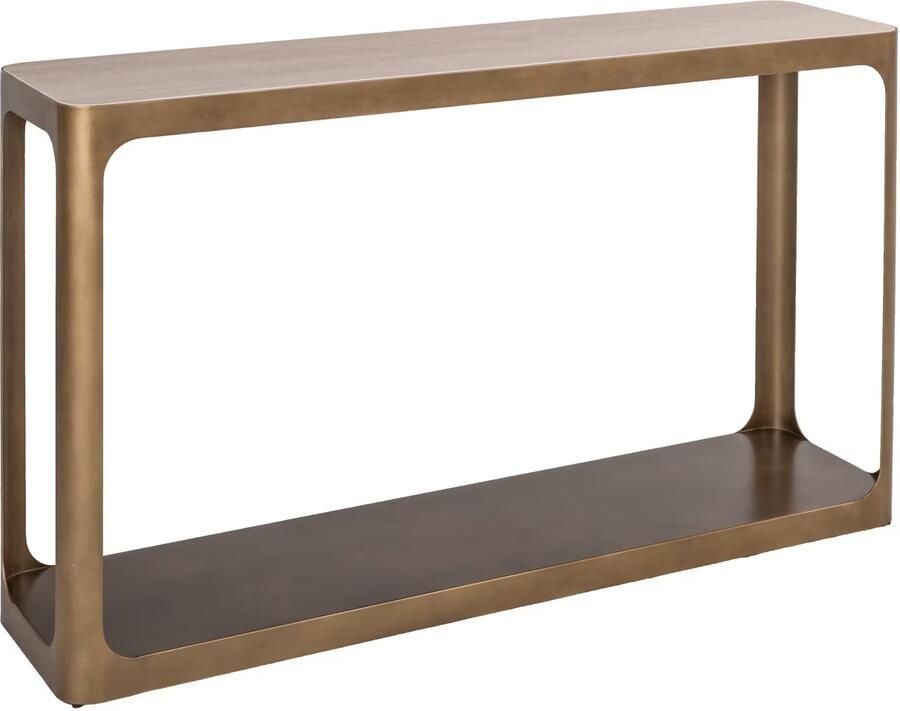 Richmond Interiors Richmond Sidetable Claridge Keramiek Glas en ijzer 140cm Zand
