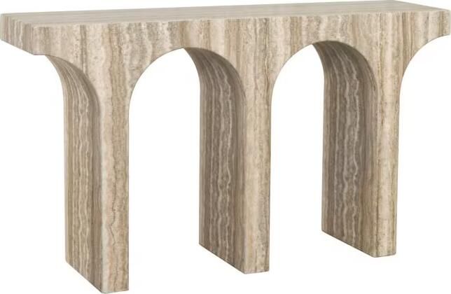 Richmond Interiors Richmond Sidetable Dulce Marmer en travertinlook 140cm Grijs