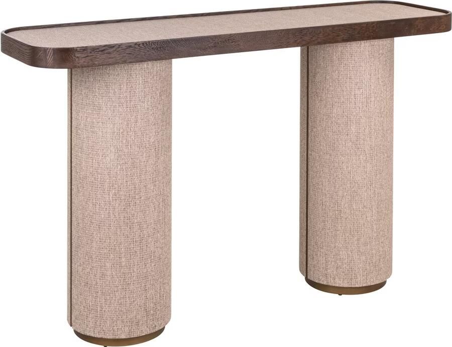 Richmond Interiors Richmond Sidetable Willox Linnen en eiken 140cm Bruin