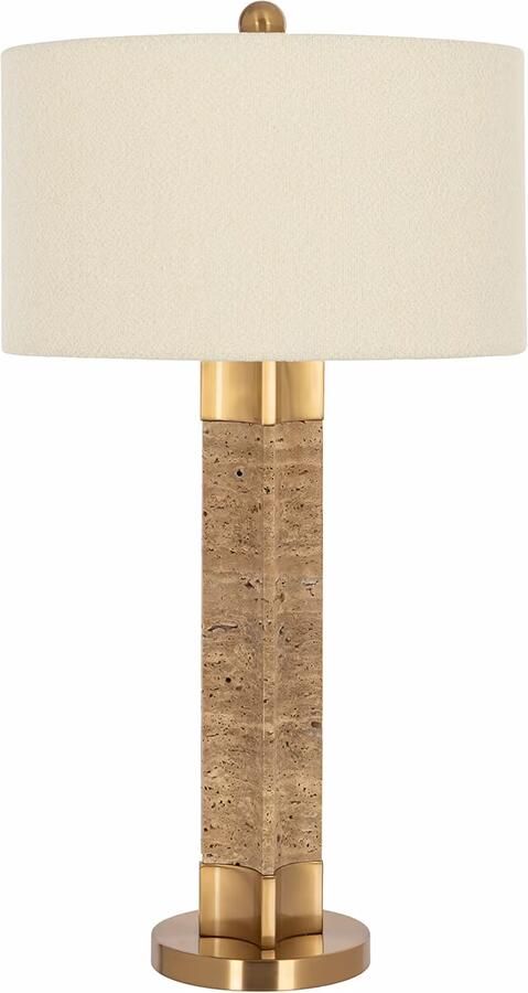 Richmond Interiors Richmond Tafellamp Aaliyah Marmer en bouclé Goud