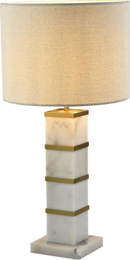 Richmond Interiors Richmond Tafellamp Celinae Marmer en ijzer Wit