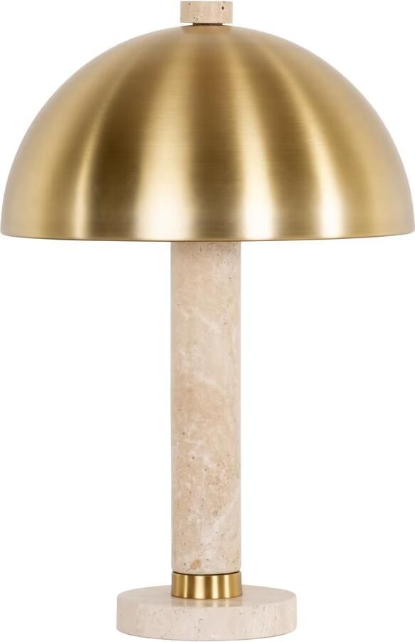 Richmond Interiors Richmond Tafellamp Jara Travertin 53cm Brushed gold