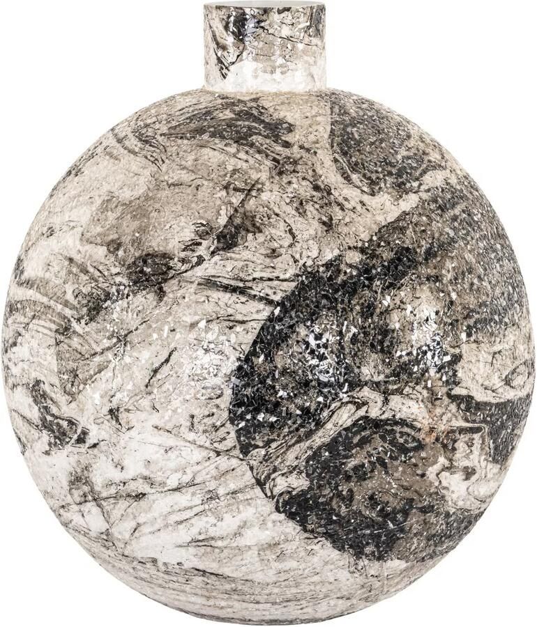 Richmond Interiors Richmond Vaas Delisha 40cm Zwart Wit