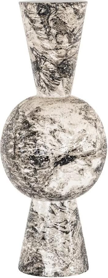 Richmond Interiors Richmond Vaas Florry 64cm Zwart Wit